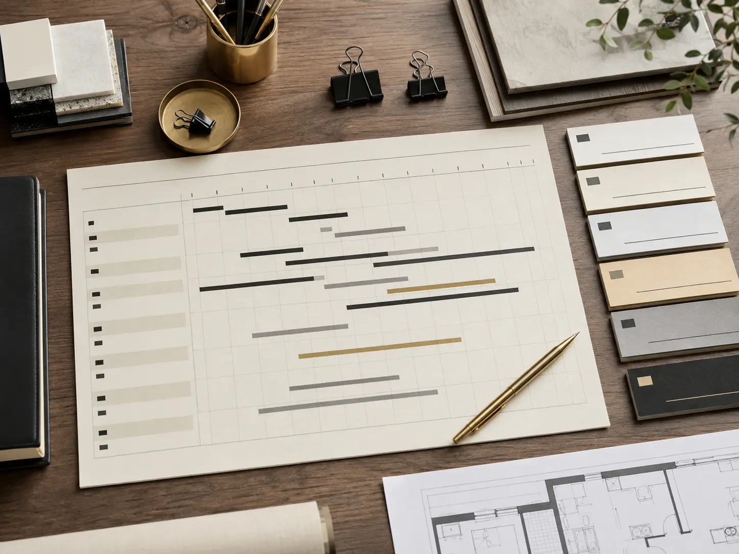 Representative renovation planning timeline without client information